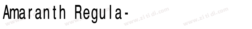 Amaranth Regula字体转换